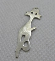 Cute little cat silver pendant