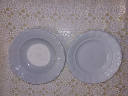 Zsolnay white porcelain peasant plates, 3 pcs
