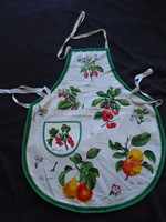 New, decorative, cotton apron with fruits.