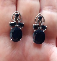 925 silver sapphire earrings.