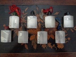 Collection of antique silver perfume bottles