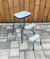 Tubular retro step stool chair from the 1970s