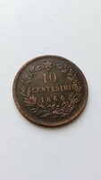 10 Centesimi 1866 t Italy