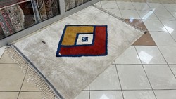 3520 Rare Iranian gabbeh hand knot wool carpet 126x195cm free courier