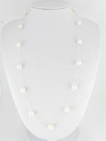 18K gold necklace with white pearls