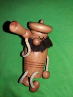 Blackbeard sailor wooden puppet 12 cm wooden figure that can be placed on the edge of an old shelf, condition according to the pictures