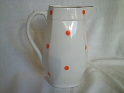 Old Hóllóháza porcelain jug with dots
