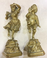 Táncolók,bronz szobor pár