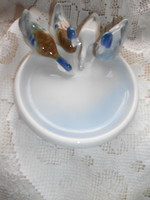 Metzler & Ortloff German porcelain jewelry tray with rare duck figures