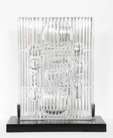 Victor vasarely erebus (1982) crystal sculpture - flawless, rare piece of unique beauty