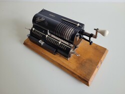 Antique patent mechanical cash register old calculator technical rarity