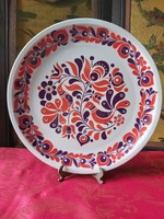 Retro lowland porcelain wall decorative plate with a folk motif - flawless