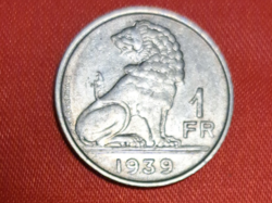 1939 Belgium 1 frank (III. Leopold király (1934 - 1947) (1856)