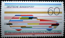 N1182 / Germany 1983 car exhibition stamp postal clear