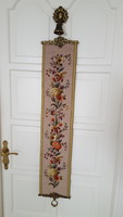 Beautiful tapestry maid's call, with working brass fittings