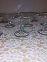 Frosted glass glasses, dessert glass, large size, 6 pcs