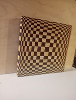 3D illusion cutting board made of hardwood, thick, unique craft