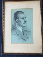 Károly Homan (1894 - 1972) - male portrait.