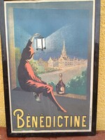 Régi Bénédictine papír plakát