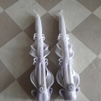 Beautiful hand-carved decorative candle 2 pcs