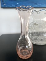 3 Veil glass vases - one marked: regen hütte (303)