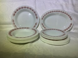 Hilton industria plate set serving plates set of 6-6-6 milk glass soup flat plates