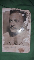 Antik fotó képeslap ÁLDOR fotó AJTAY ANDOR színművész portréval a képek szerint