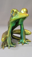 Zsolnay eozin modern large frog 