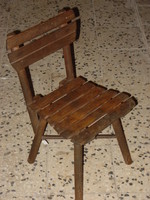 Old small chair with child chair