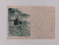 Postcard 1899 lady