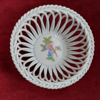 Herend hand-painted woven porcelain basket