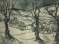 Hollow red (1929 -) - village in winter