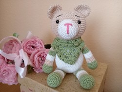 Hand crocheted teddy bear