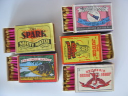 Old match boxes with matches
