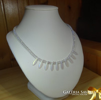 Cleopatra style necklace made of quality Czech pearls.