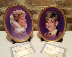 Princess Diana commemorative plate 2 pcs