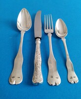 Silver antique children's cutlery set
