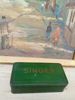 Singer metal box with parts