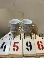 Lengyel 6 személyes porcelán kávés készlet, 8 x 10 cm-es.4596