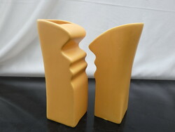 Asa selection pair of postmodern Memphis Milano style vases from the eighties.