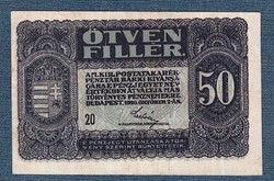 50 Fillér 1920 vágáshibás