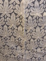 Midcentury cotton lace material from a former wedding dress