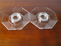 2 glass egg holders