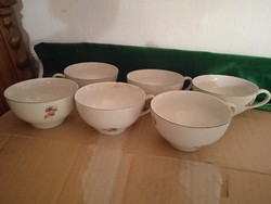 6 old raven house teacups