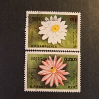 1989.-Cambodia flower-water lily (v-93.)