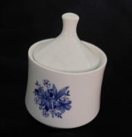 Alföldi porcelain sugar bowl with straw flowers