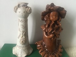 Győrbíró enikó finger pál ceramic figurines 2 pcs.