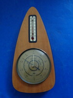 Retro wall barometer with thermometer