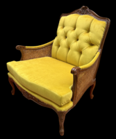 Baroque style large armchair/armchair with new upholstery