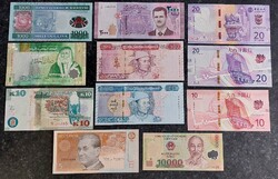 11 different unc banknotes